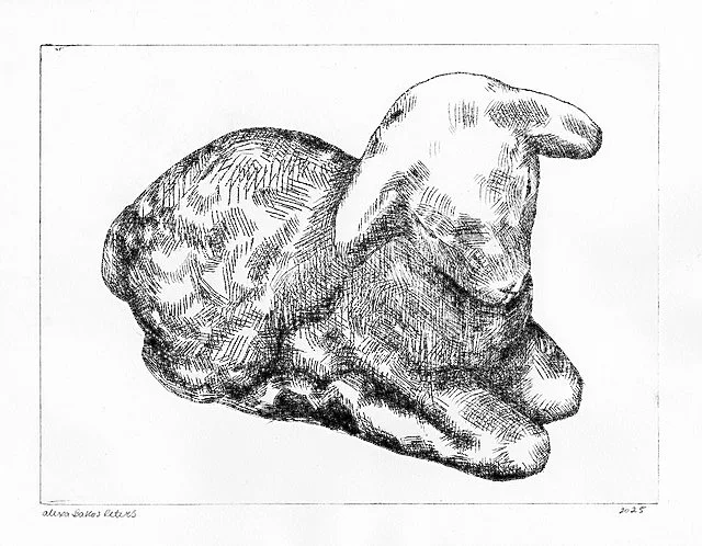  Alexa Bakos Peters 
 Lamb   
intaglio print on cotton rag paper 
11 x 15 in. 
$800