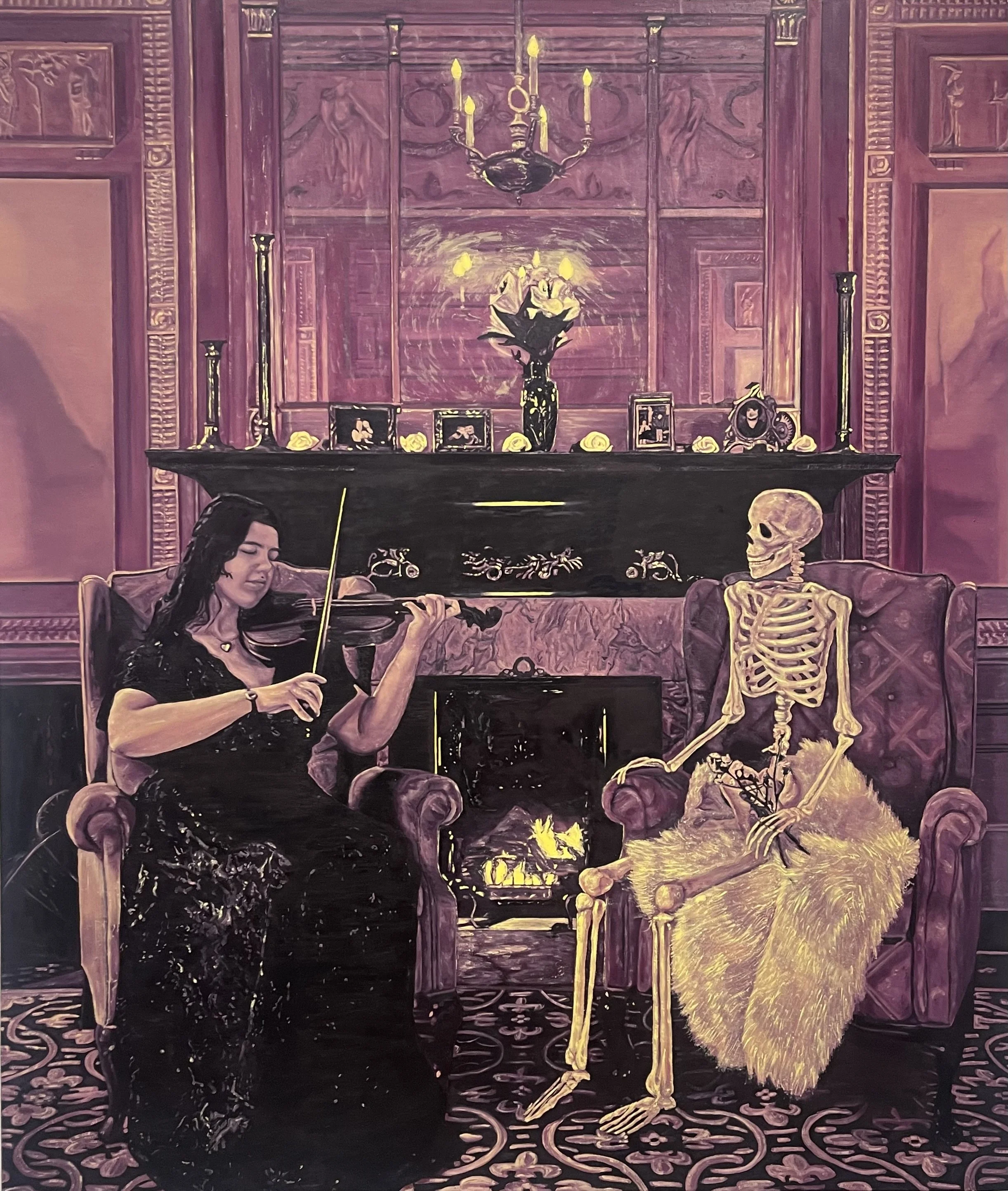   Swan Song   Oil on Panel 84”h x 72”w 2026
