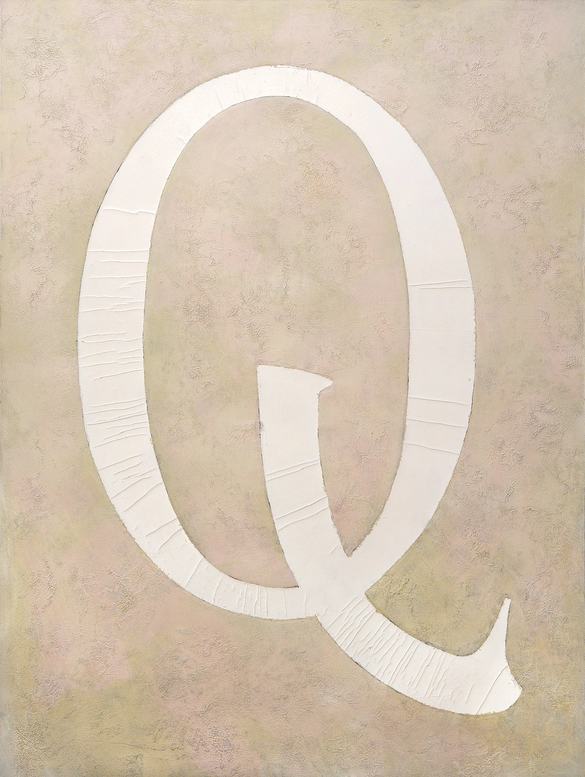  Baokang Zhao 
 Encounter Series No.53 Q &乚   
(2 of 3) 
volcanic ash, ceramic paint, mixed media on linen 
78.7 x 59.1 in.