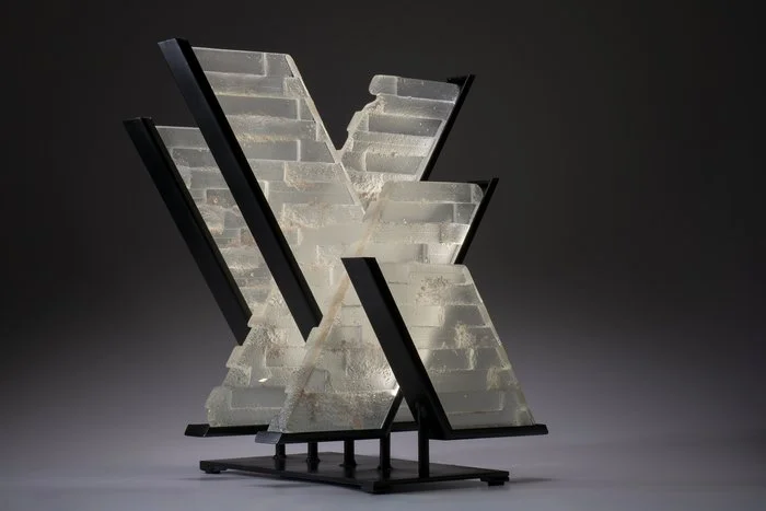  John Howard 
 Bark   
hot cast glass, steel, led, enamel 
21 x 21 x 15 in.