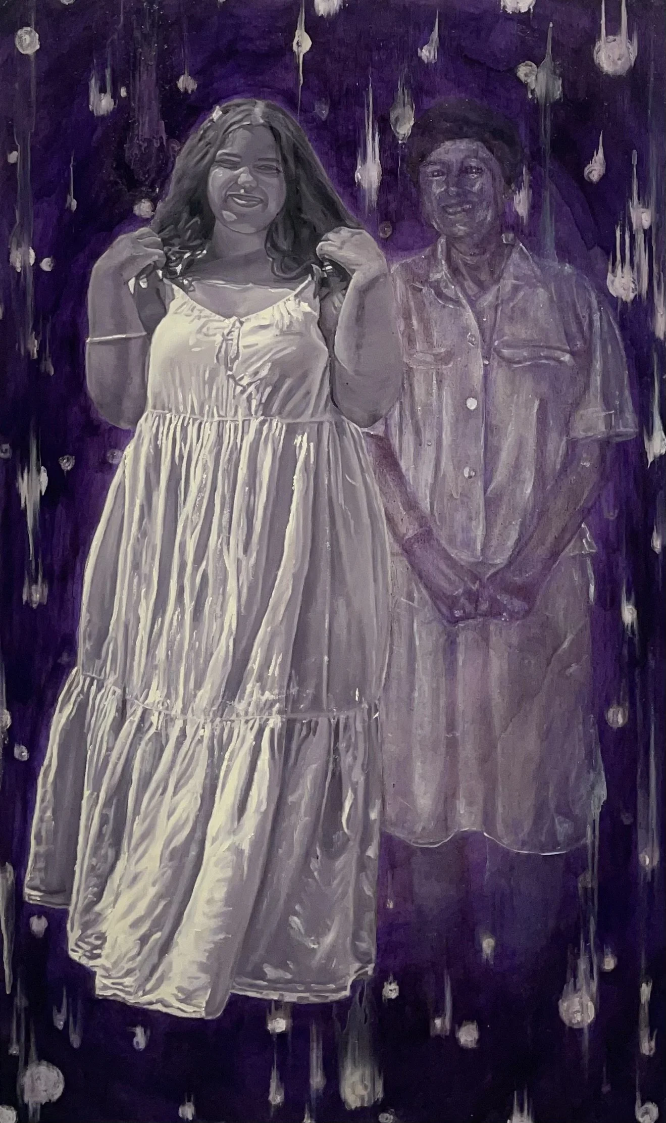   Dual Portrait   Oil on Panel 60”h x 36”w 2024