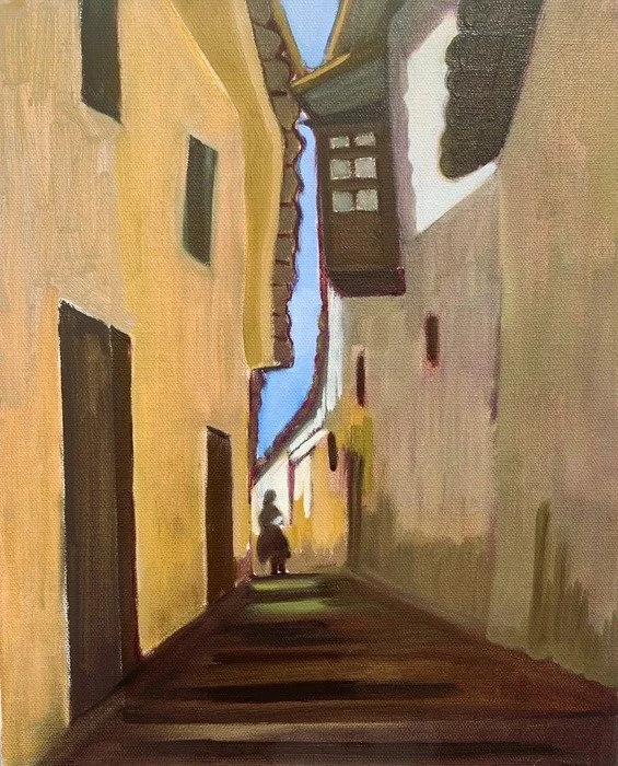 Sarah Banks 
 Afternoon Shadows Ollantaytambo    
oil on canvas 
16 x 12 in. 
$600