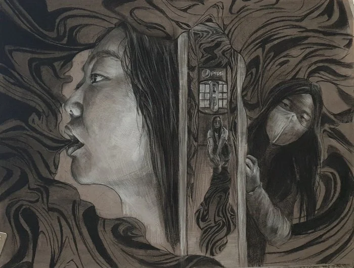  Sumin  Joo 
 Mystery   
charcoal on toned paper 
16 x 22 in. 
$400