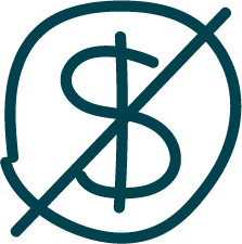 Icon of a dollar sign crossed out with a line through a shield outline, representing financial restriction or prohibition.