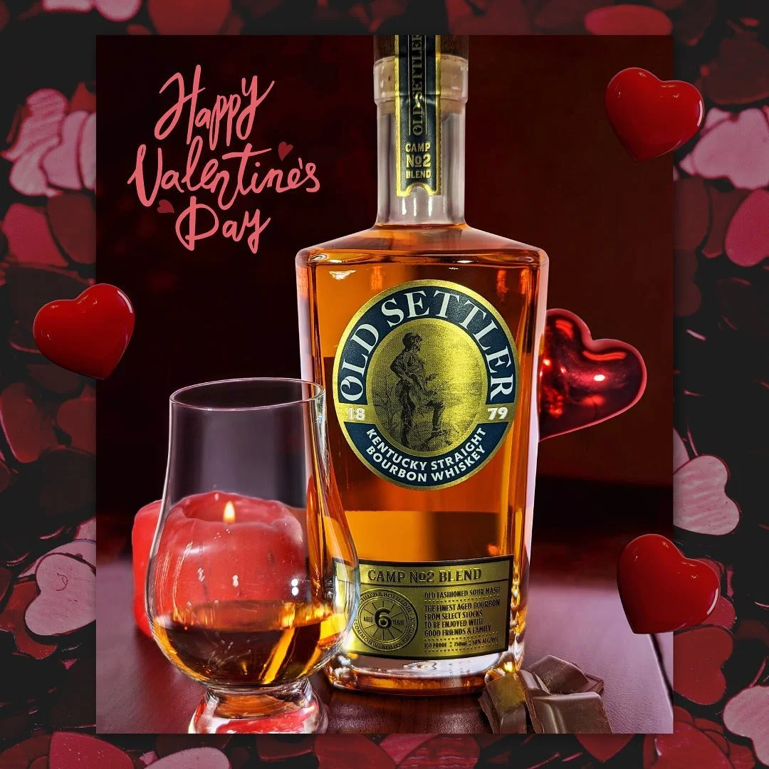 Happy Valentines Day! Make a bold move by pairing chocolate with your bourbon! Dark chocolate pairs beautifully with the aromatic notes of toasted oak and sweet pipe tobacco in Old Settler Camp No. 2 and intensifies the flavors. Enjoy this 6-year-old