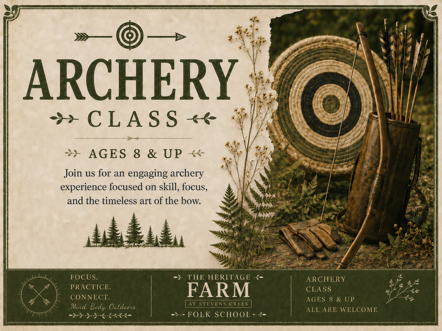 Archery Fundamentals (Ages 8 to Adult)  <br></br> October 17th, 2026, Select a Time