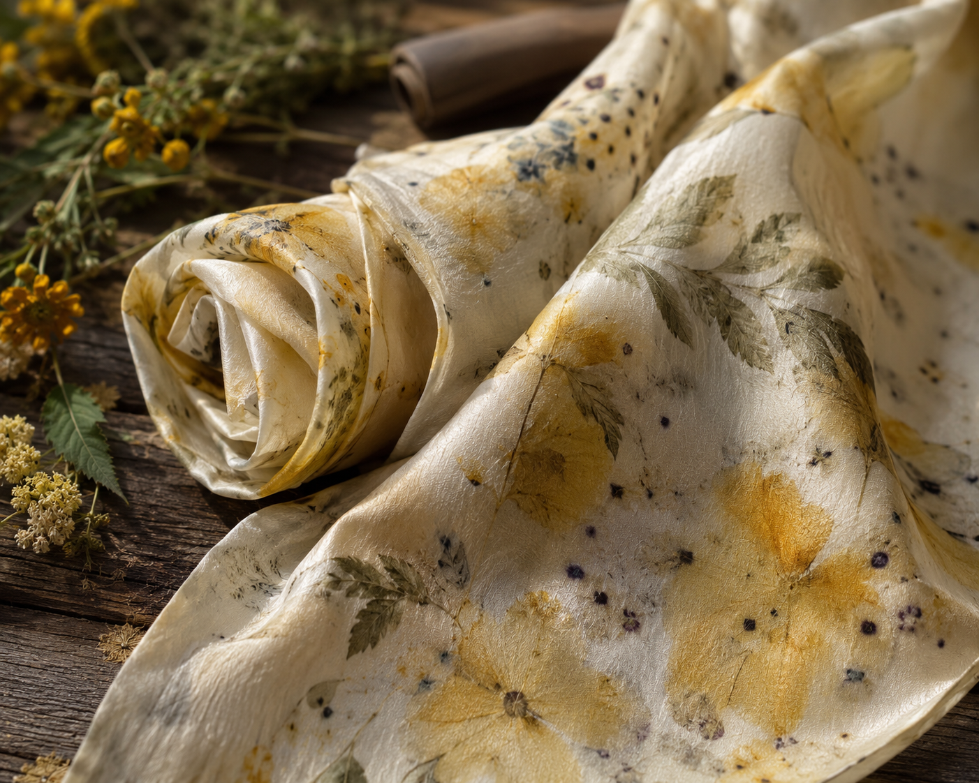  ECO PRINTING ON SILK  
 Instructor:  Theresa Brown 
 The Silk Thread 