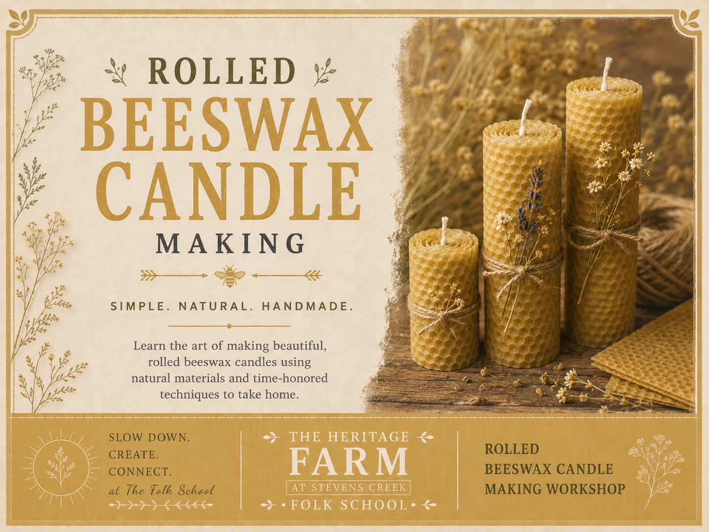 Rolled Beeswax Candle Making