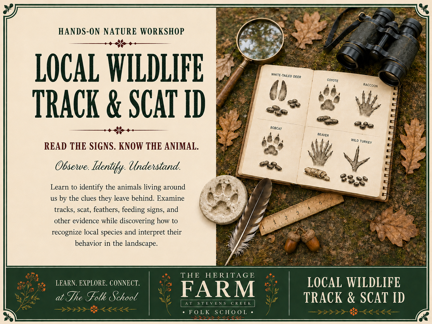 Local Wildlife Scat & Track ID <br> </br>March 13, 2027 from 10:00 AM - 12:00 PM