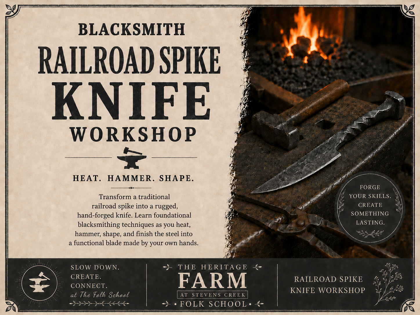Blacksmithing Workshop <br></br>October 16, 2026 (4 Sessions Pick Your Time Slot)