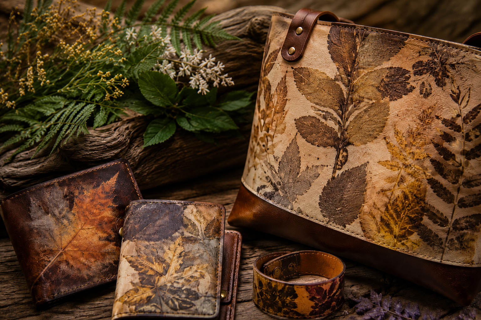 
 ECO PRINTING ON LEATHER  
 Instructor:  Theresa Brown 
 The Silk Thread 