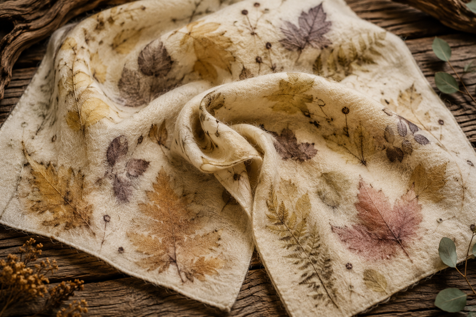 ECO PRINTING ON WOOL  
 Instructor:  Theresa Brown 
 The Silk Thread 