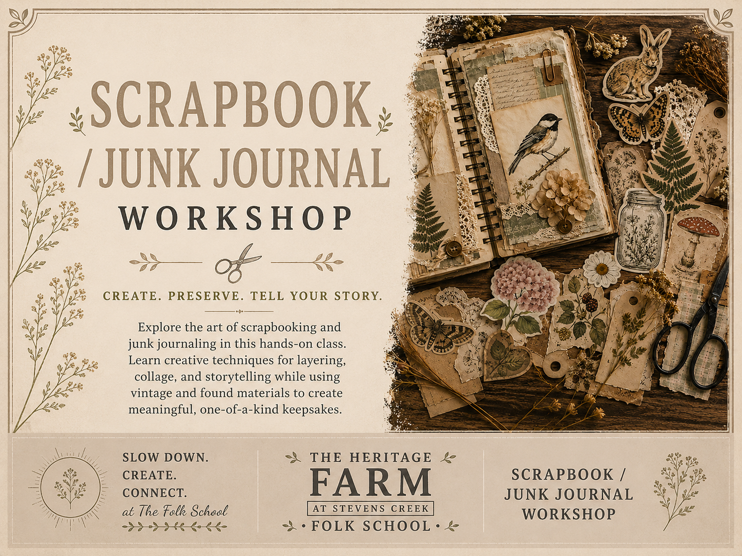 Scrapbooking & Junk Journaling, November 21, 2027 (10 AM-12pm) Kids Class