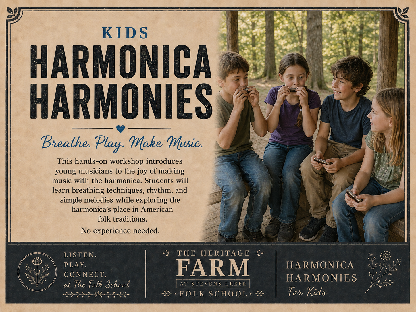 Harmonica Harmonies (Ages 8+)<br></br>February 6, 2027 1:00PM-4:00PM