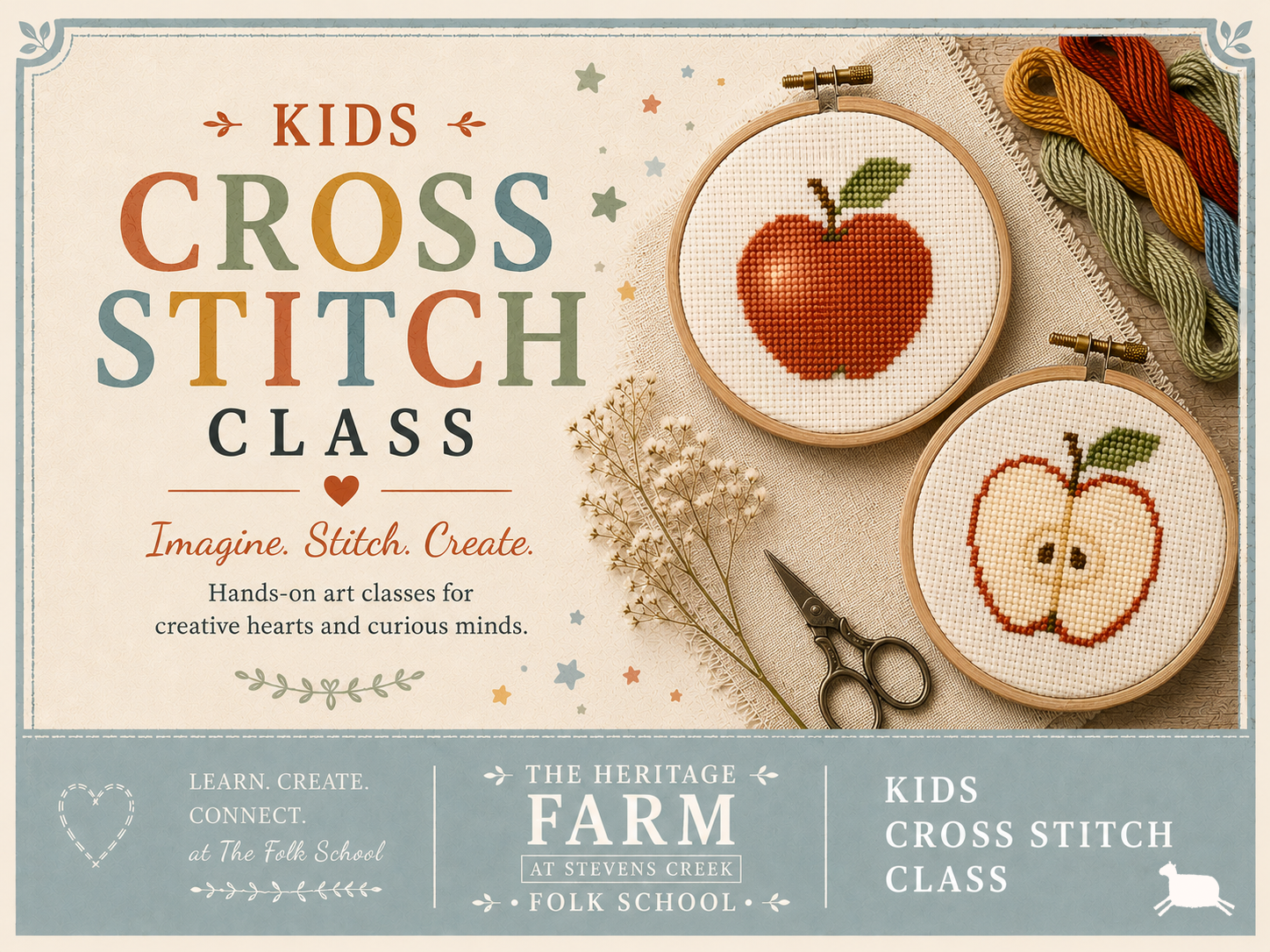 Beginner Cross Stitching Class -Kids Ages 10-17