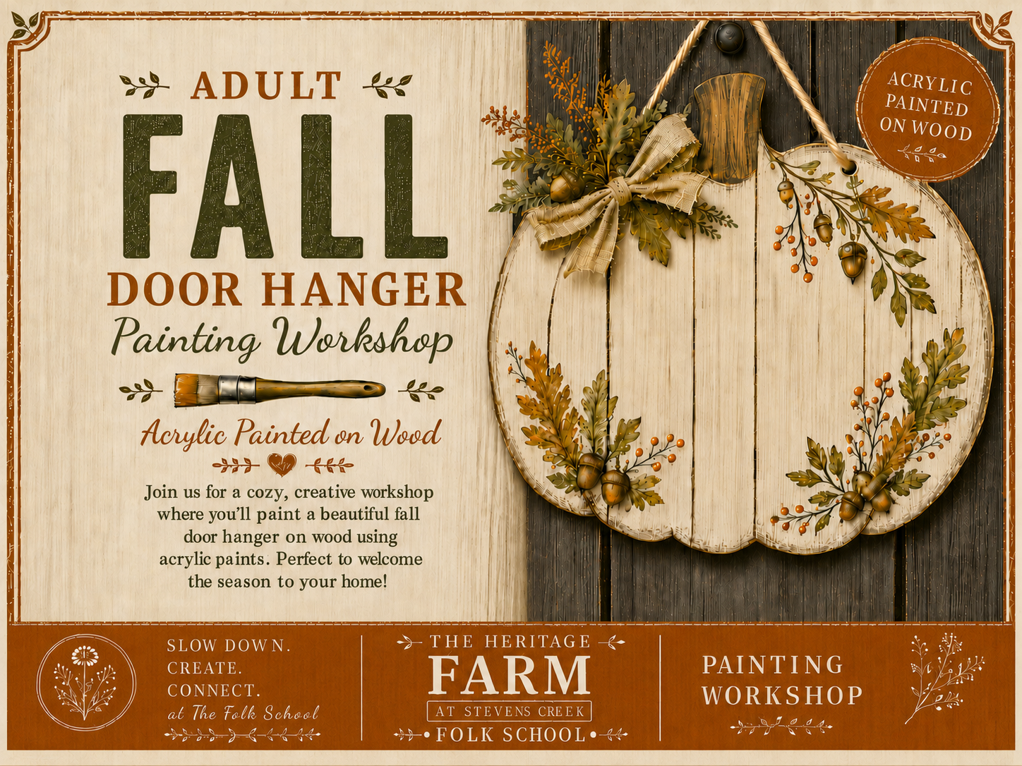 Fall Door Hanger (Ages 16+) <br></br>October 10, 2026 from 10:00AM-12:00PM
