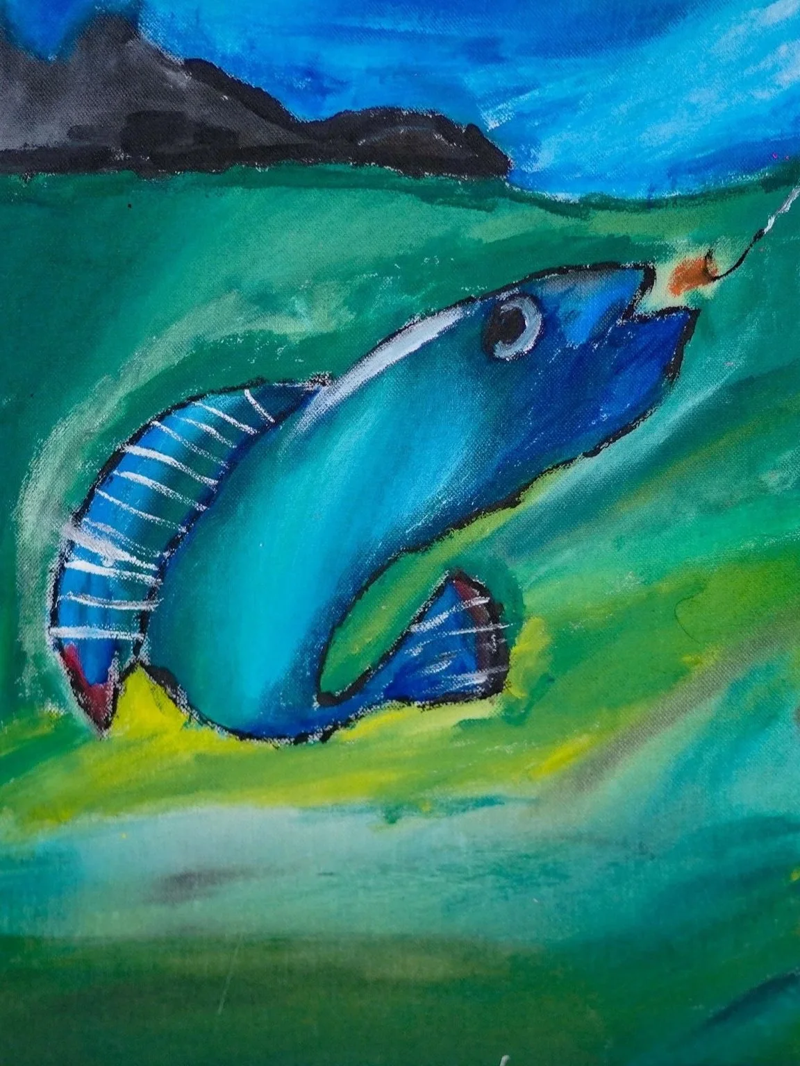 Bellowfsish painting by Riv Emet Israel Dagoc, Philippines.