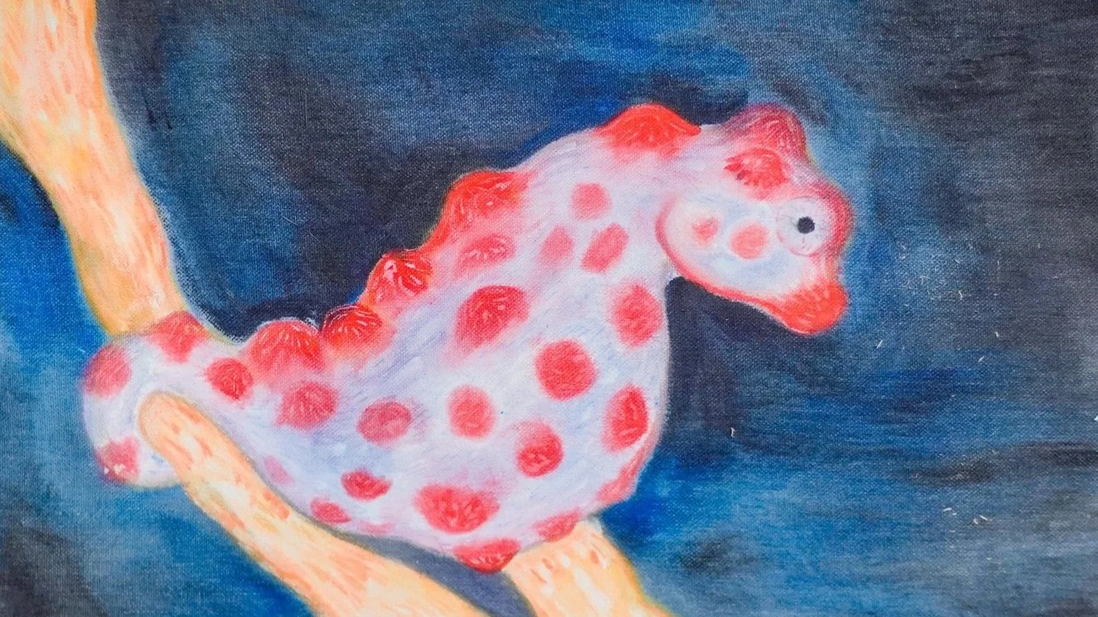 Seahorse painting by Vanessa Mae Tumang, Philippines.
