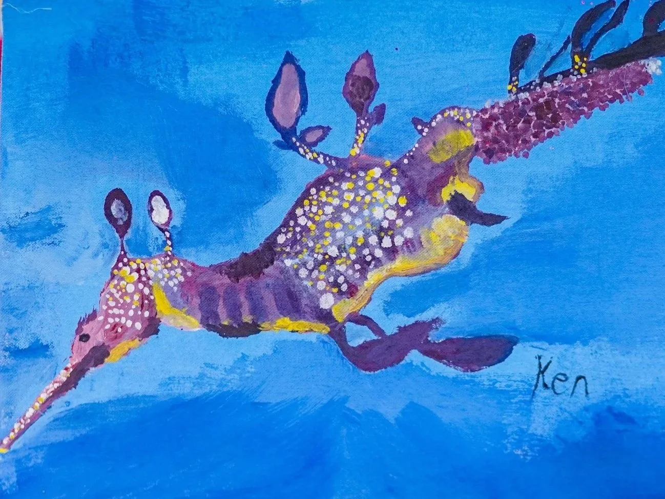 Seadragon painting by Kenneth Buenafe, Philippines.