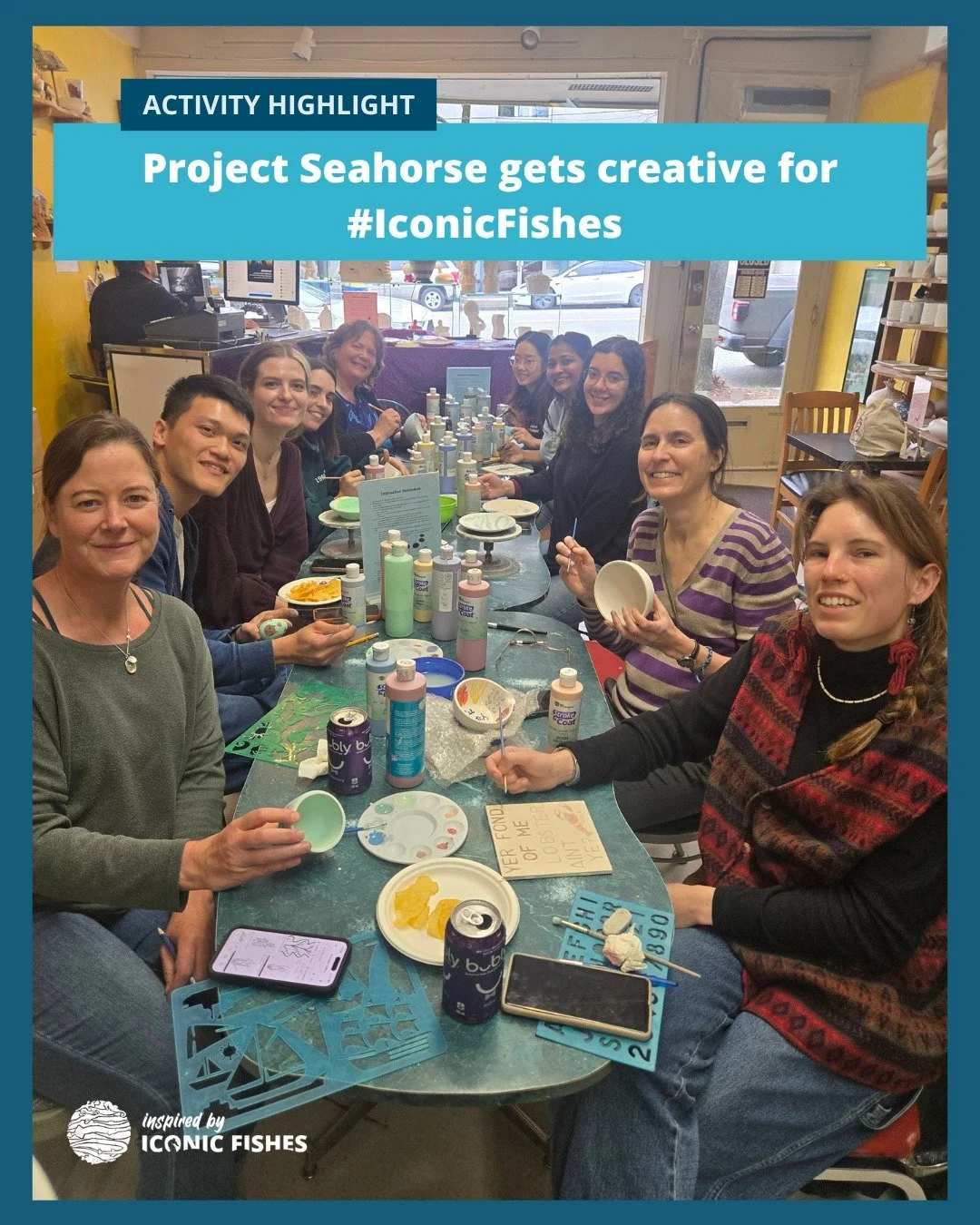 We are pleased to share with you highlights from Project Seahorse&rsquo;s (one of our organizers) team building activity inspired by #IconicFishes that took place at @upaintifire in Vancouver, Canada. 

As the team behind the Inspired by Iconic Fishe