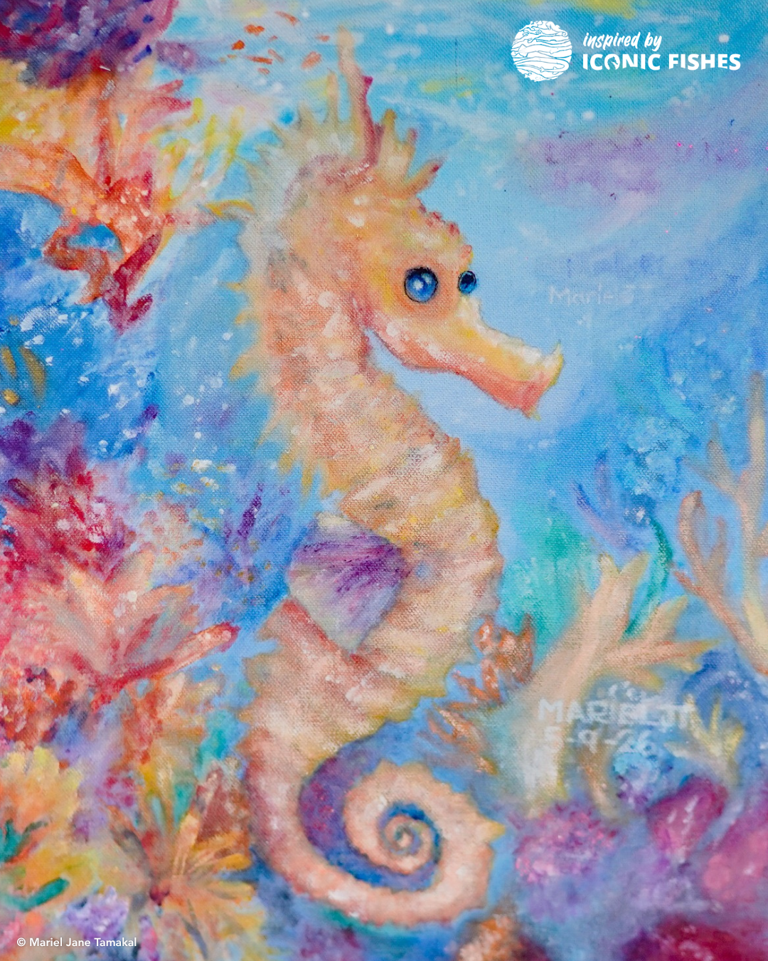 Seahorse painting by Mariel Jane Tamakal 