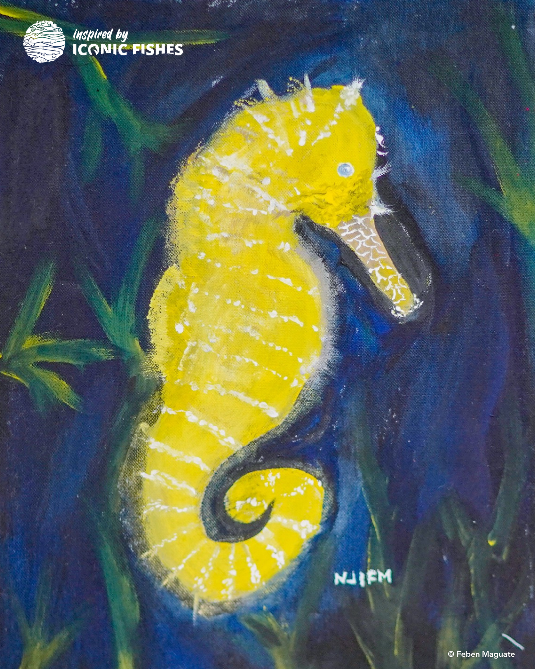 Seahorse painting by Feben Maguate