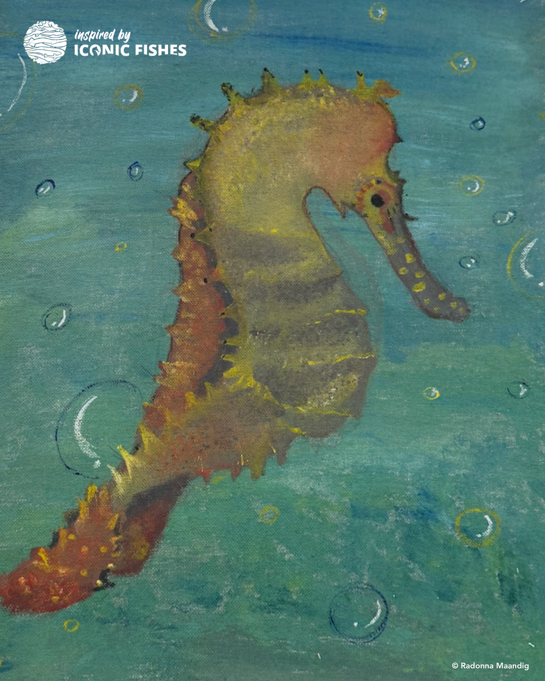 Seahorse painting by Radonaa Maandig