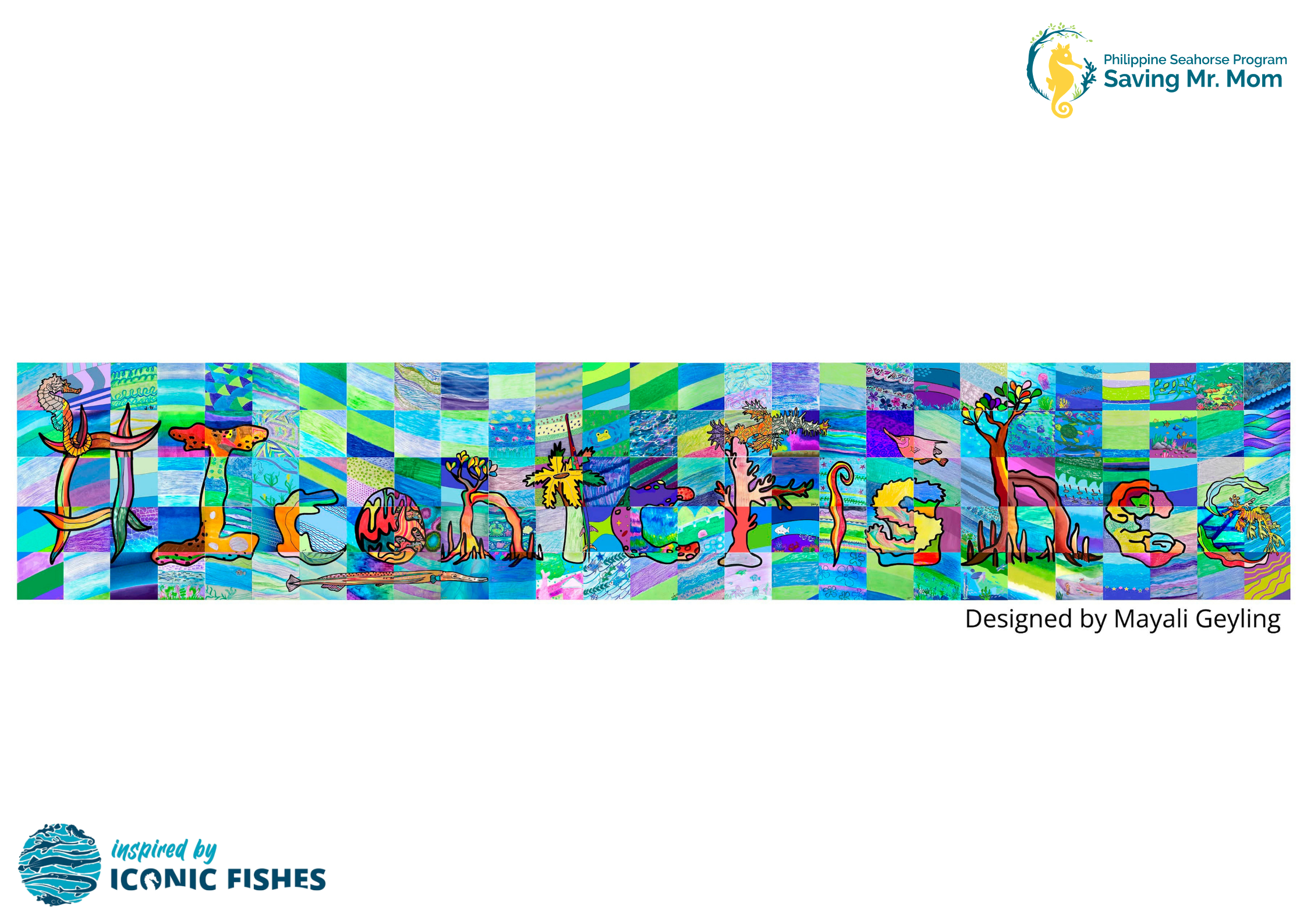 A mosaic of 135 artworks celebrates #iconicfishes&nbsp;
