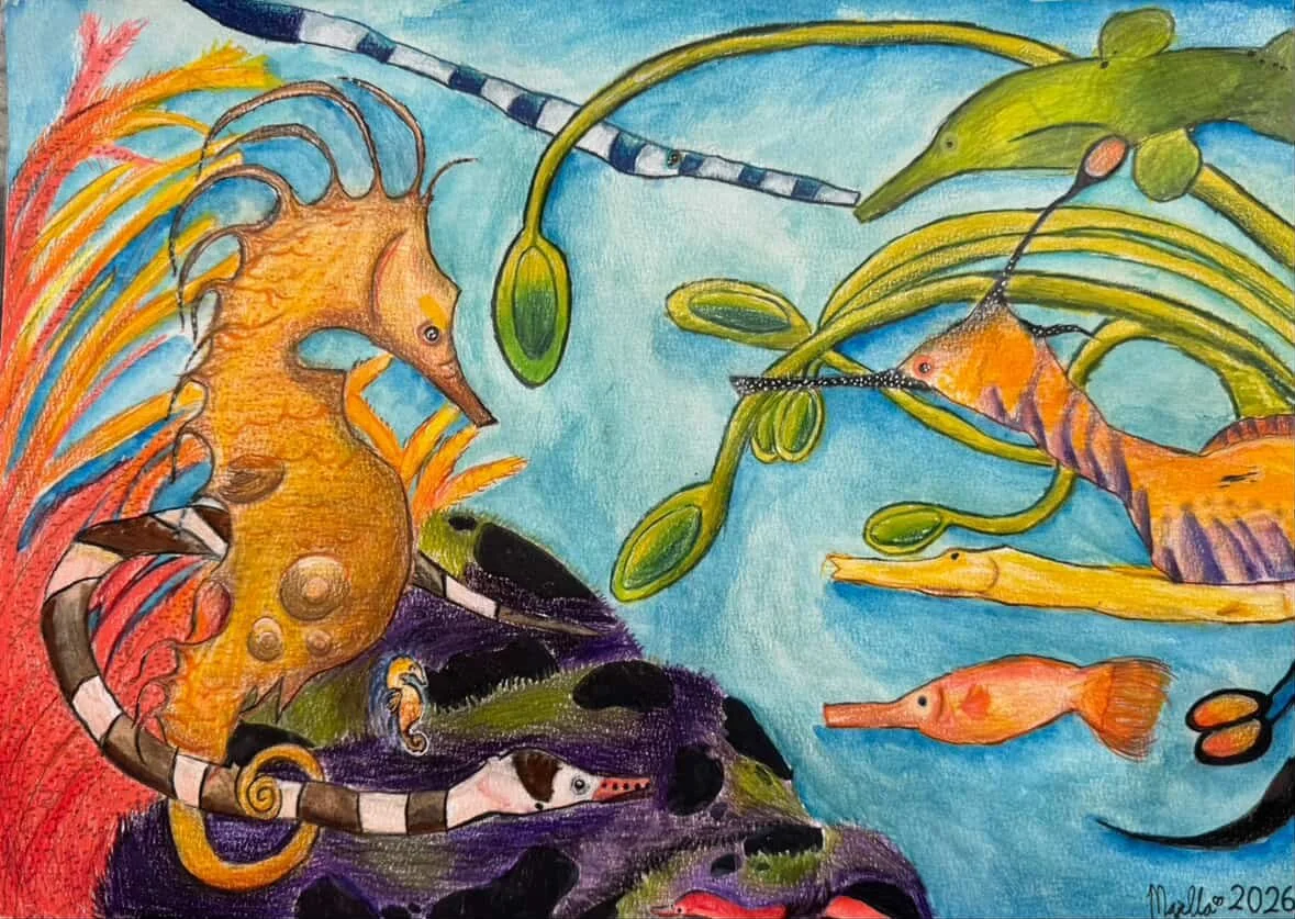 Happy Gathering  by 9-year-old Mary Majella Felicienne Hartono, 🇮🇩 Indonesia 