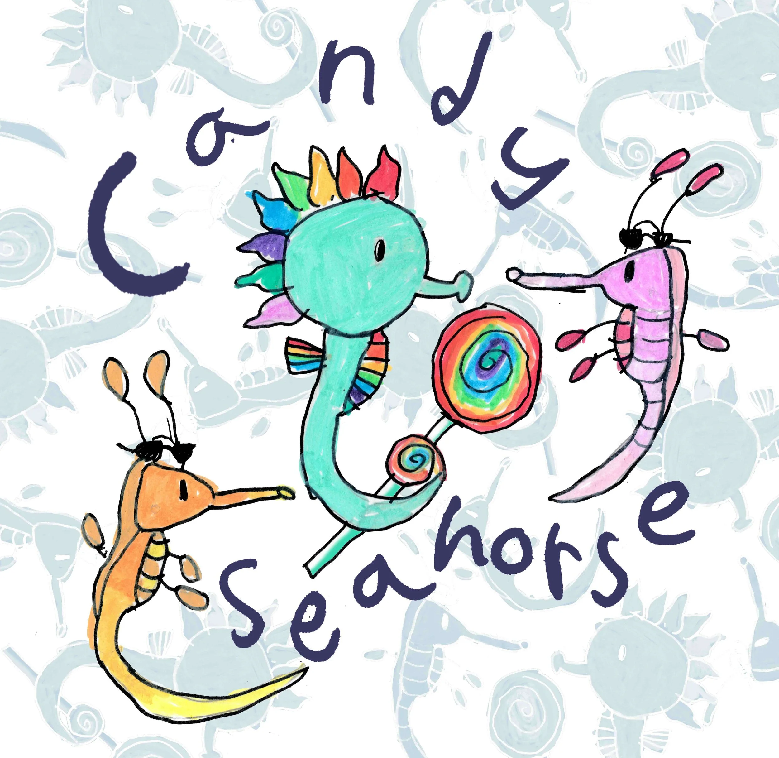 Candy Seahorse by 9-year-old Arsyila Sheena Jayanti, Indonesia. 