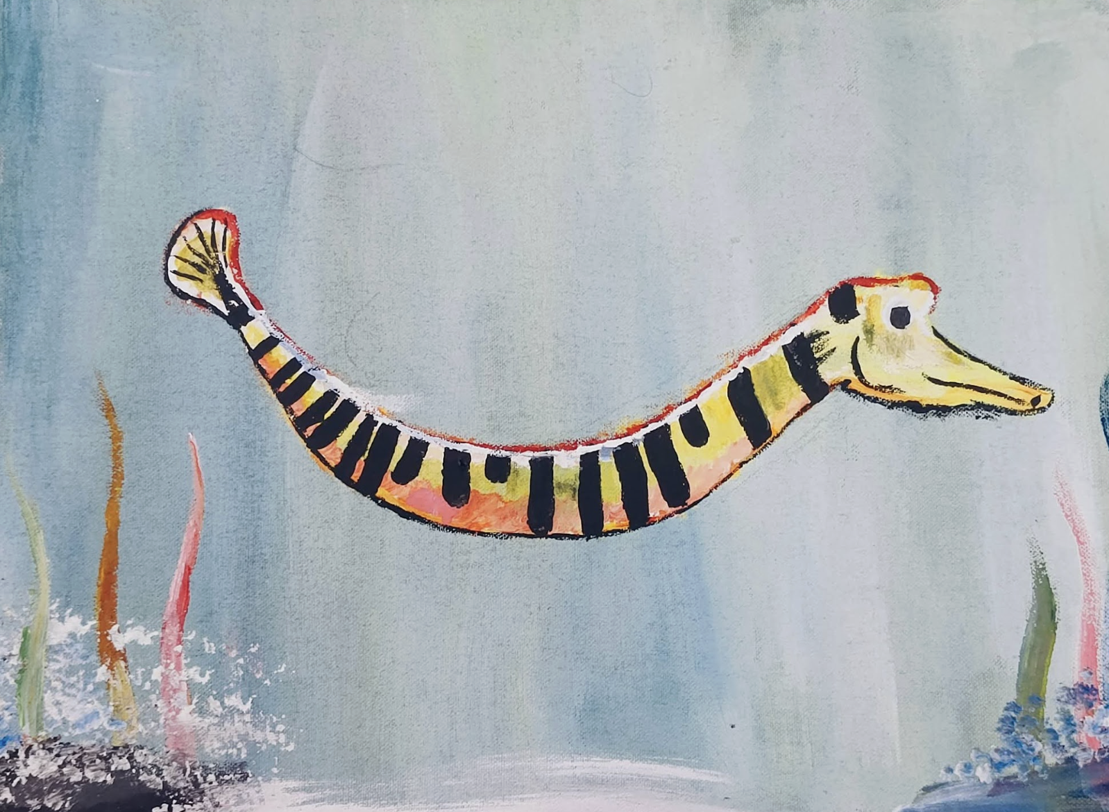 Pipefish painting by Chevelle M. Caumeran, Philippines.