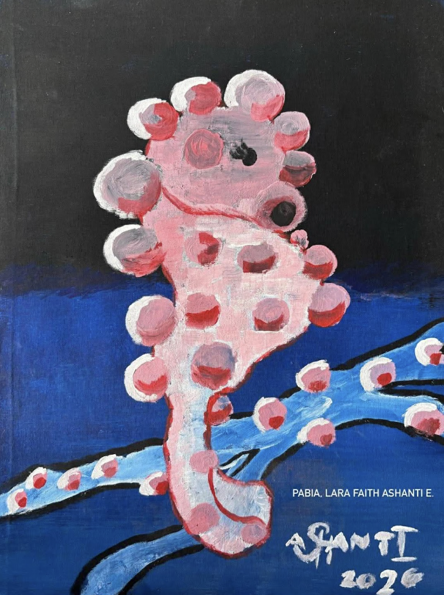 Pygmy seahorse painting by Lara Faith Ashanti Pabia, Philippines.