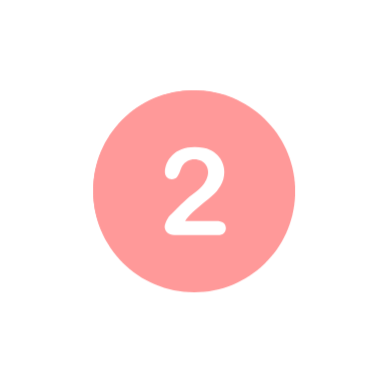 A pink circle with the number 2 in white inside it.
