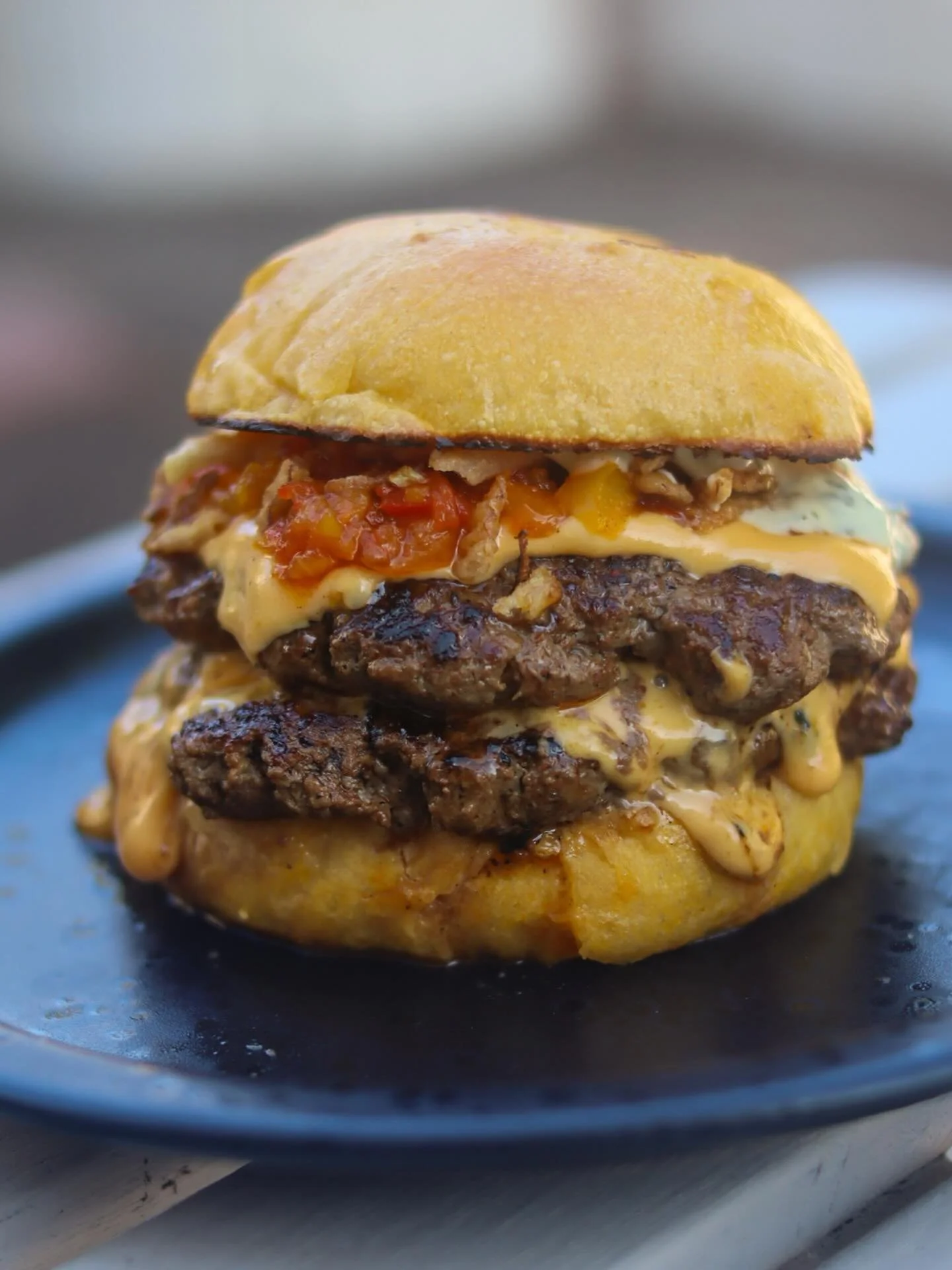 Have you ever had Bison before?? Our Bison burger is one of our most popular burgers with flavor that always has people shocked that it is healthy!

This double bison has:
692 Cals
65g Protein
28g Fat
44g Carbs
A great ratio of protein to calories

C