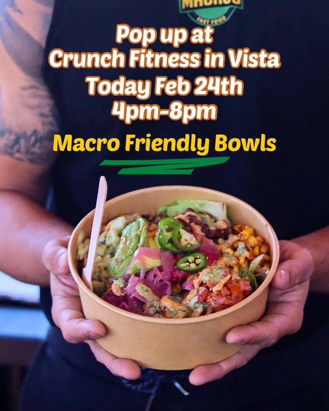 Come find us TODAY at @crunchvista from 4-8pm!!

We make Burgers, Breakfast and Bowls that are:
- High in protein
- Low in fat
- Low/No sugar
- Seed Oil Free
All without sacrificing flavor!

If you want to stay on your diet but eat food that feels li