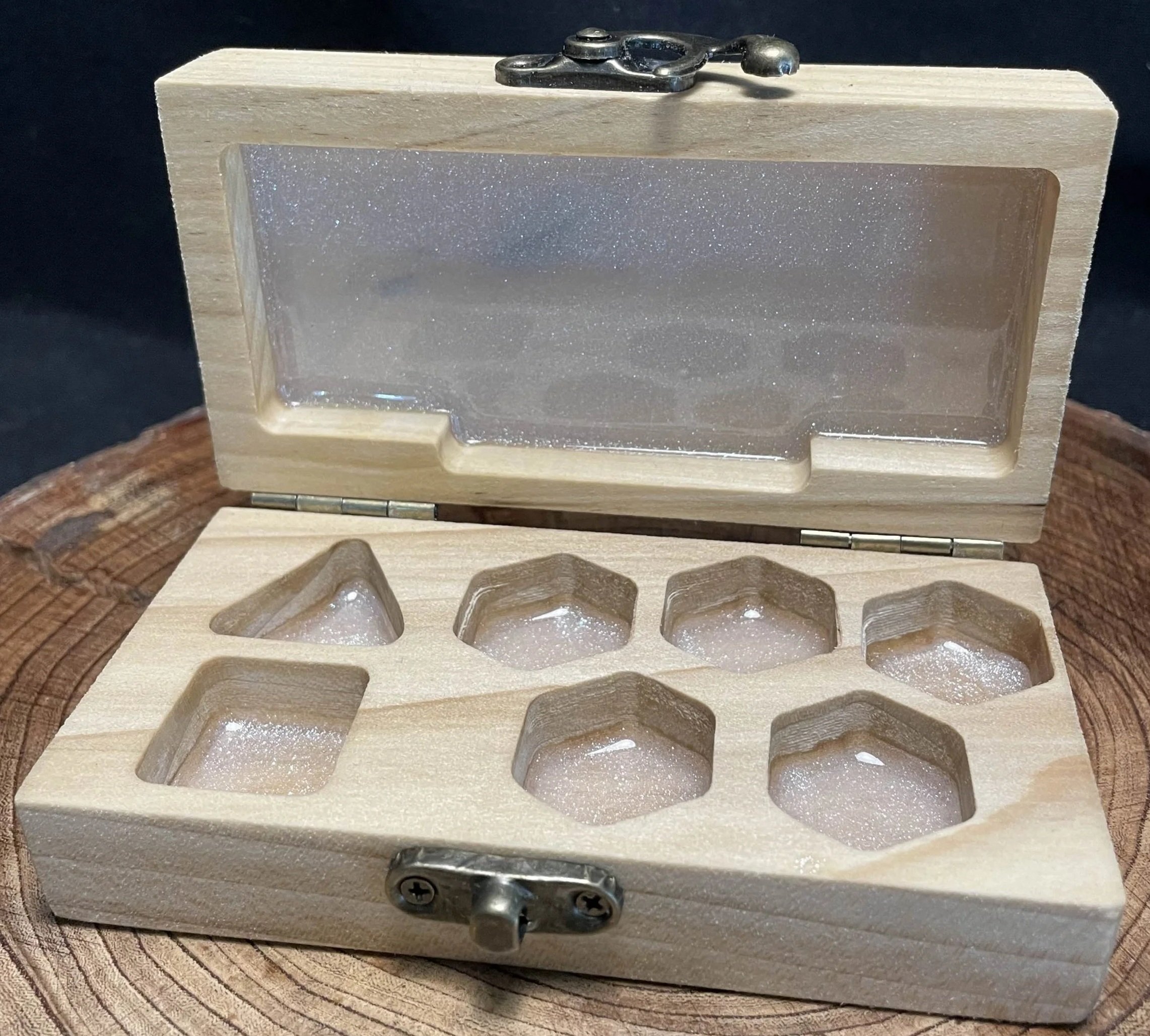 Dice Box- White Resin Finish