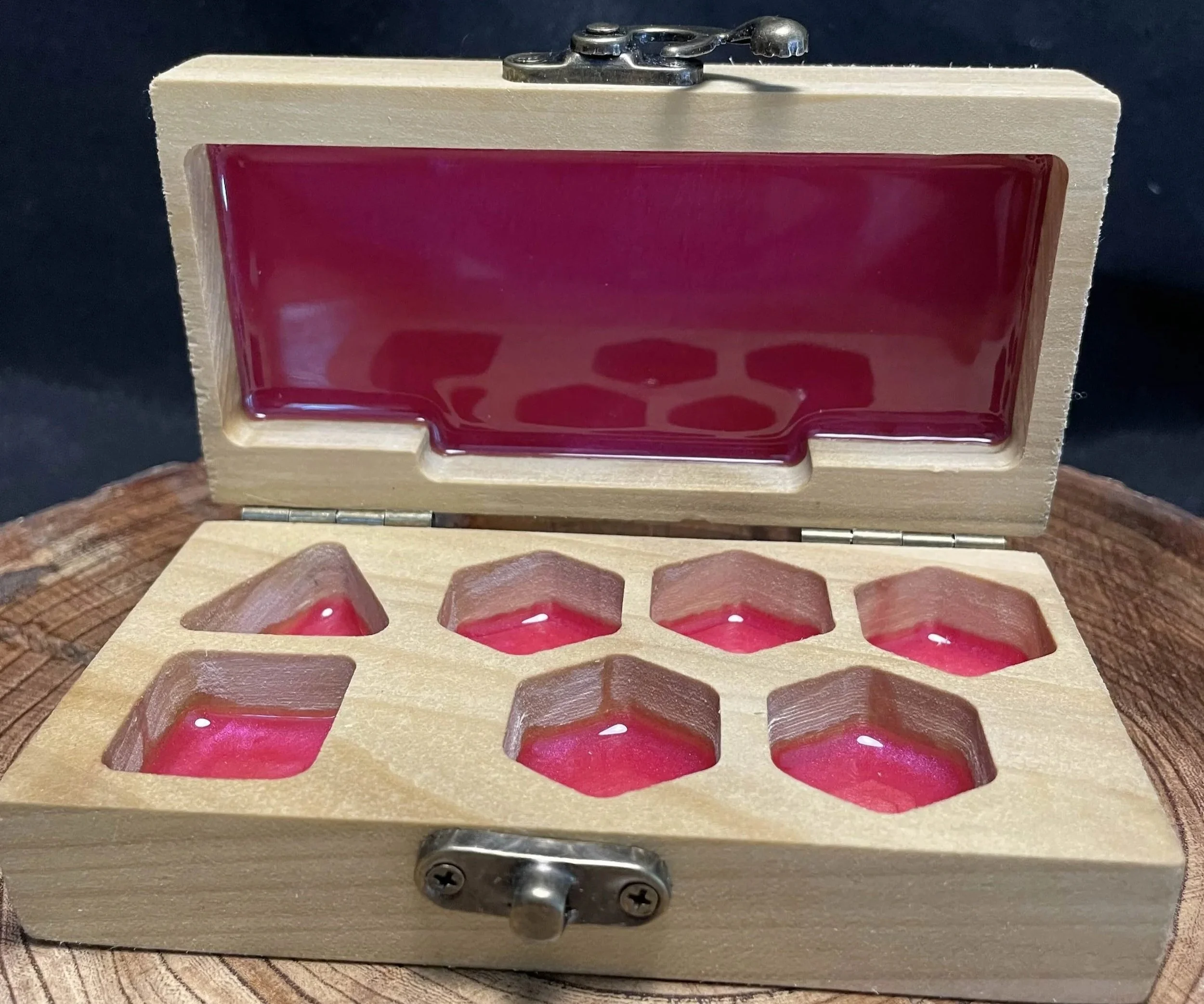 Dice Box- Pink Resin Finish