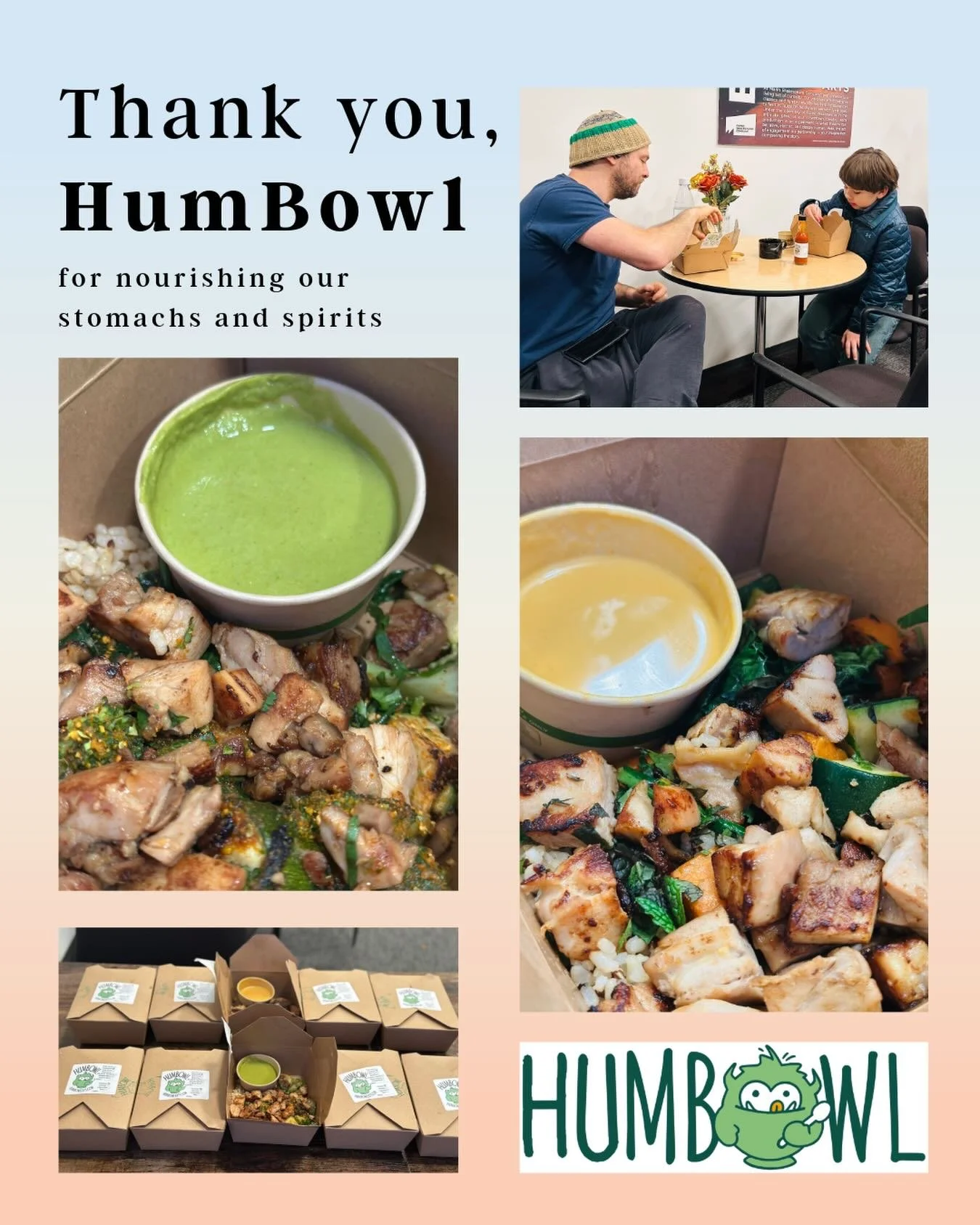 Thank you @humbowleats for fueling a full rehearsal day. These bowls are organic and nutritious and thoughtfully sourced, and one can tell 😋🌾

If you are in the area (say for our show), please consider supporting them like they have supported us! 
