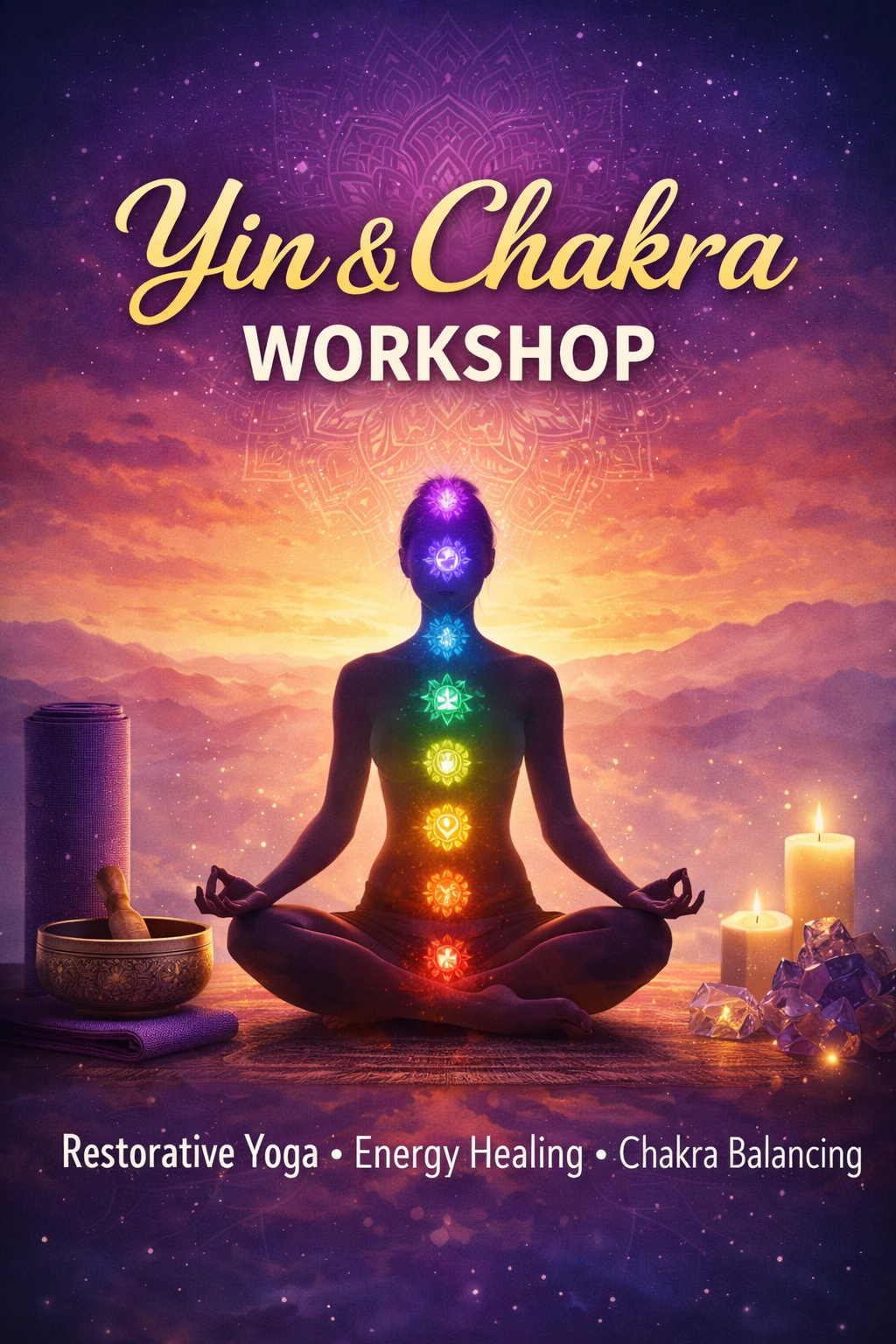 yin pose, chakra centers