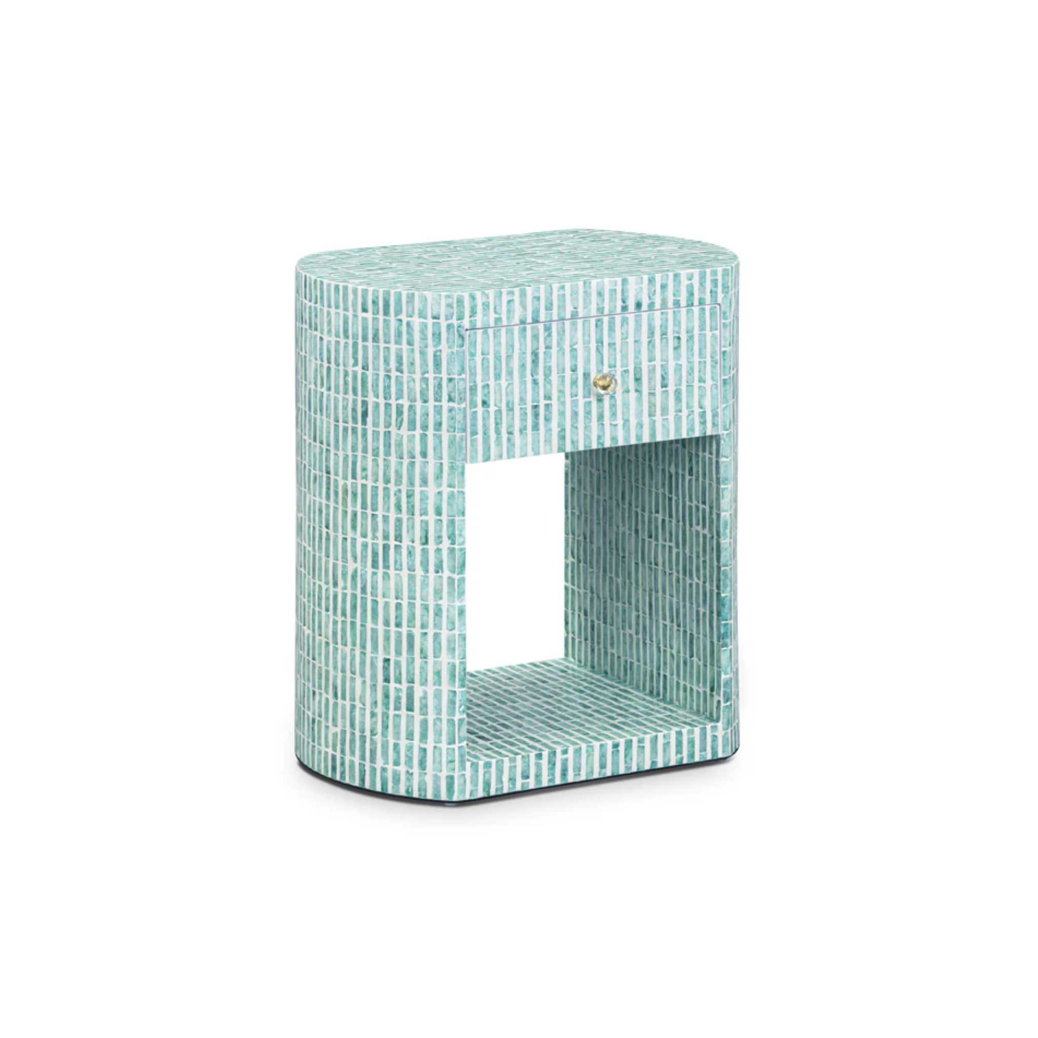 CAPIZ SHELL SIDE TABLE