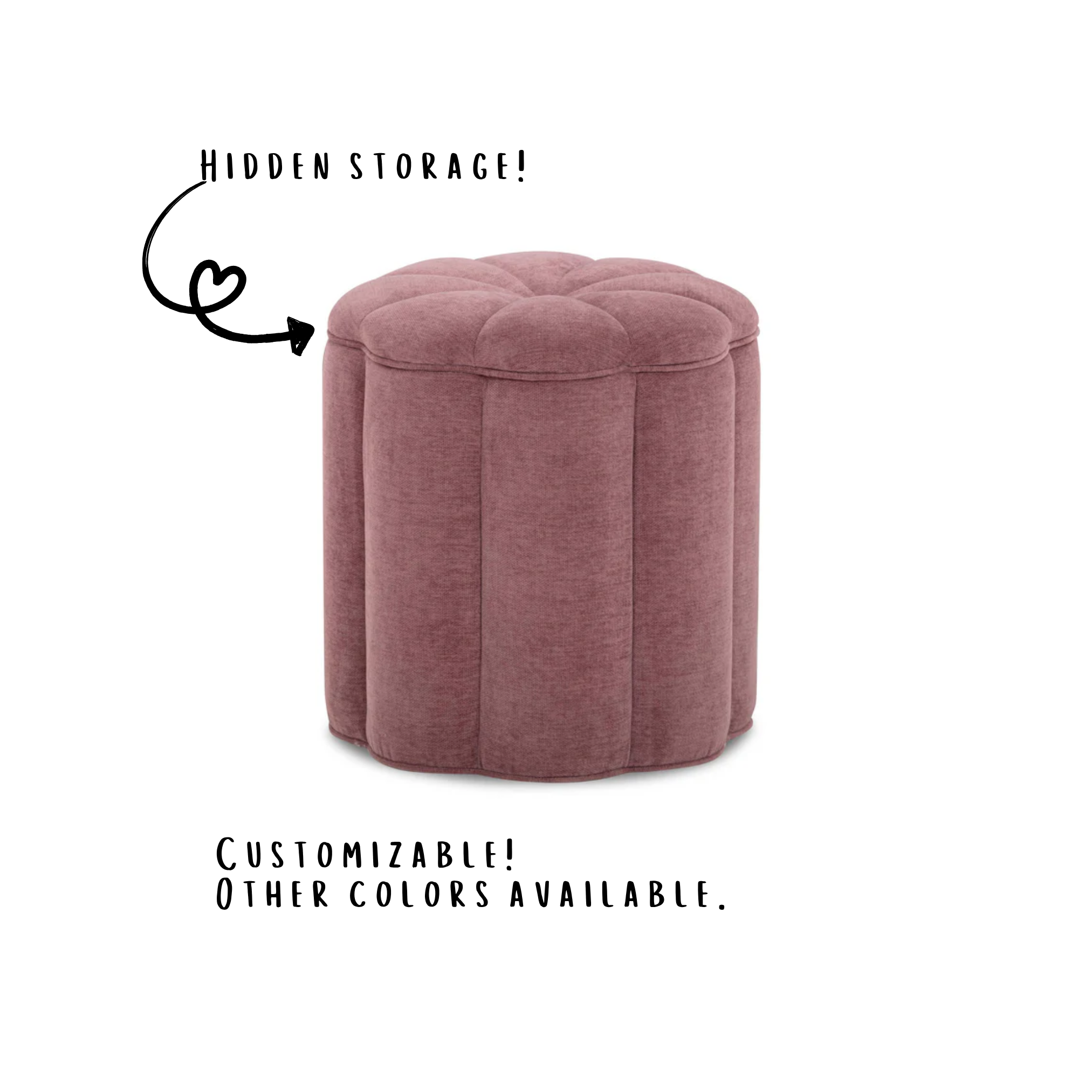 FLEUR STORAGE OTTOMAN