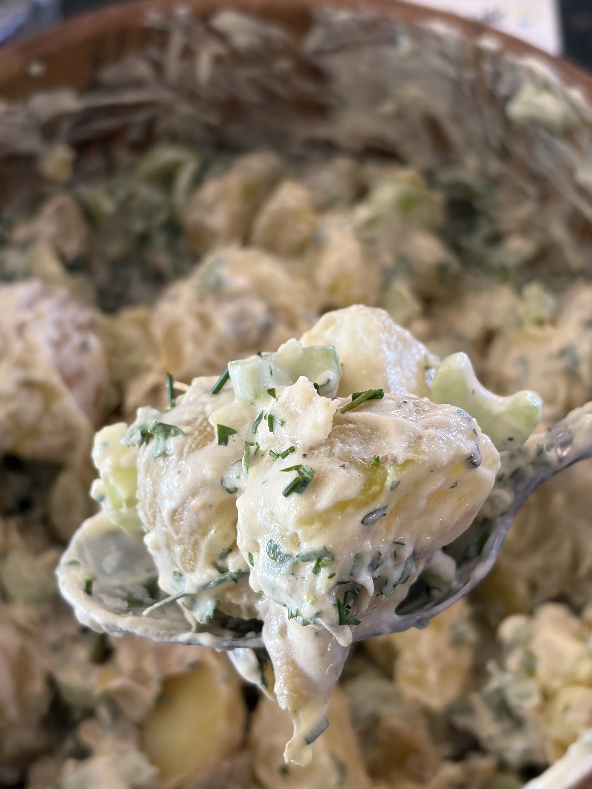 spoonful of potato salad