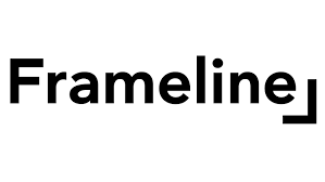 Text reading 'Frameline' with only the first letter capitalized, against a white background.