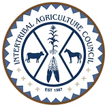 Seal of the Intertribal Agriculture Council featuring a pine tree and two deer.
