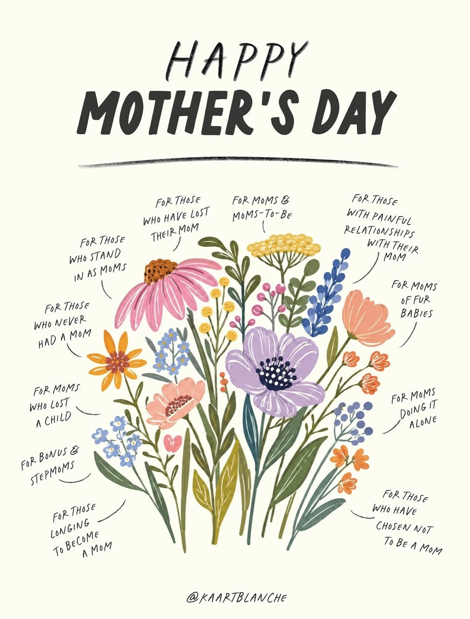 To moms, moms-to-be, bonus moms, dog moms, stand-in moms and everyone navigating this day in their own way 💘 Today&rsquo;s flowers are for you. Happy Mother&rsquo;s Day! 💐&thinsp;
&thinsp;
#weddingdressshopping #sayyestothedress #blushbridalcouture