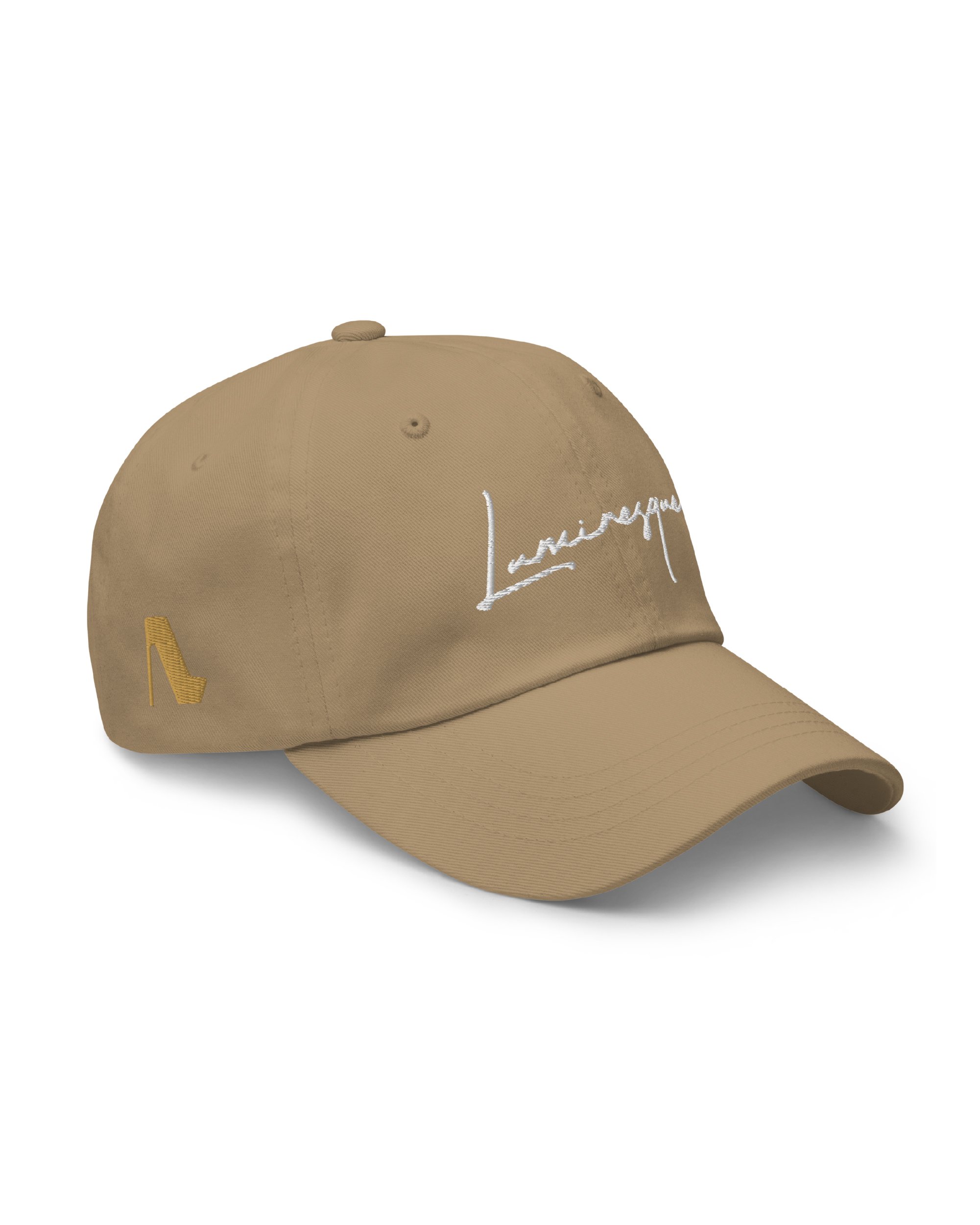 LUMINESQUE - Gold (Khaki) Embroidered Script Ball Cap