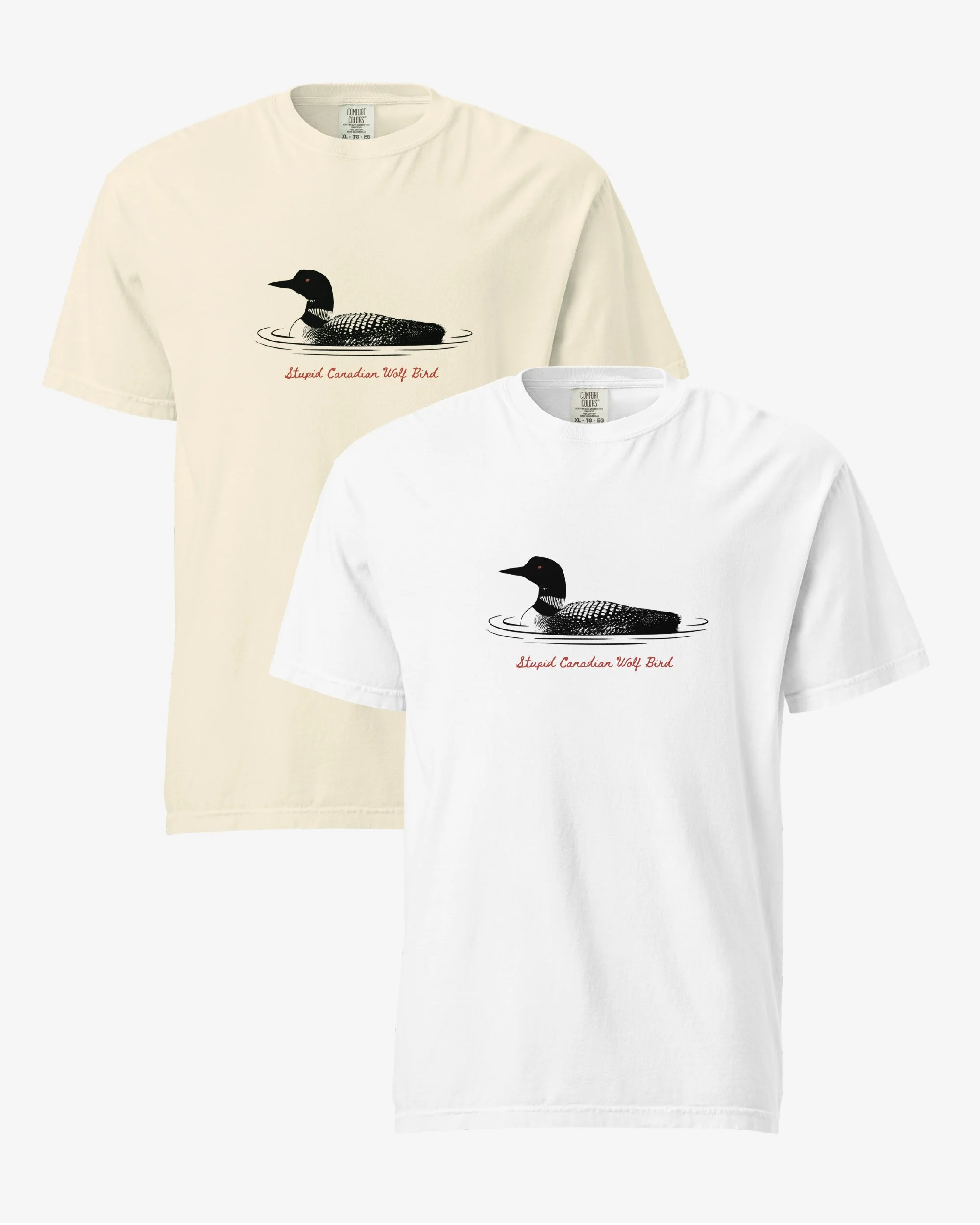 Stupid Canadian Wolf Bird T-Shirt - Comfort Colors 1717
