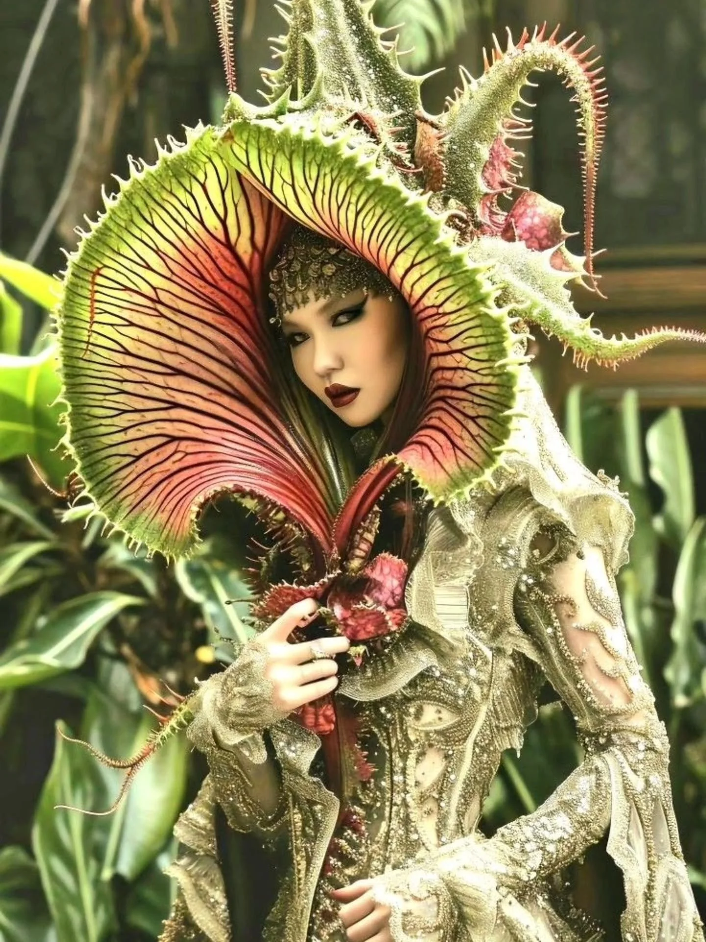 Venus Fly Trap 🍃🌸 Where sweetness coils with bite