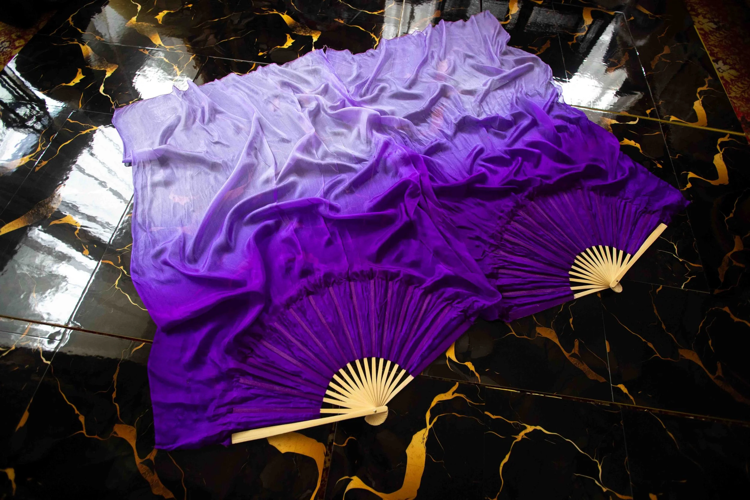 Lavender Fields - Silk Flow Fans