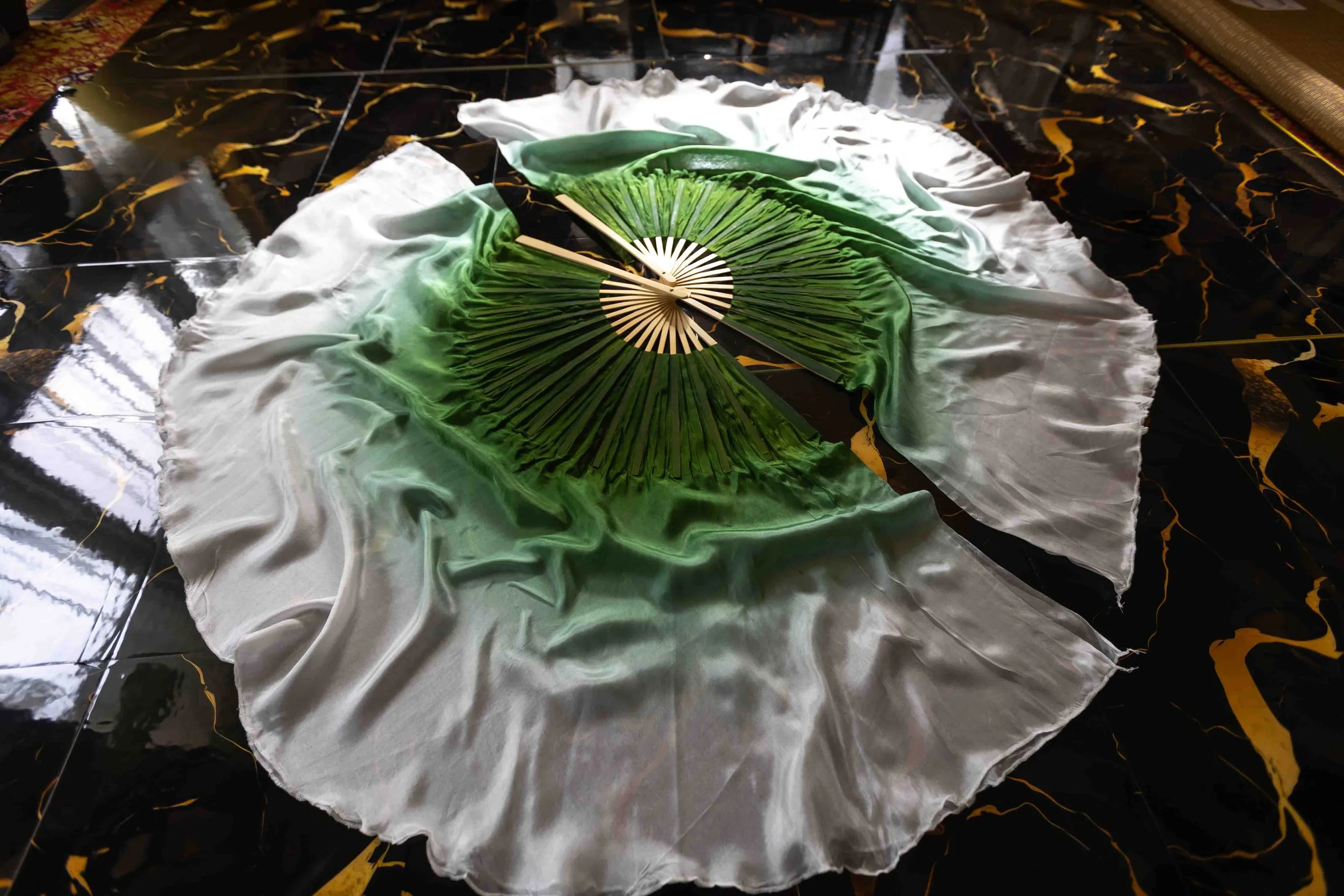 Moss Agate - Half Moon Fans